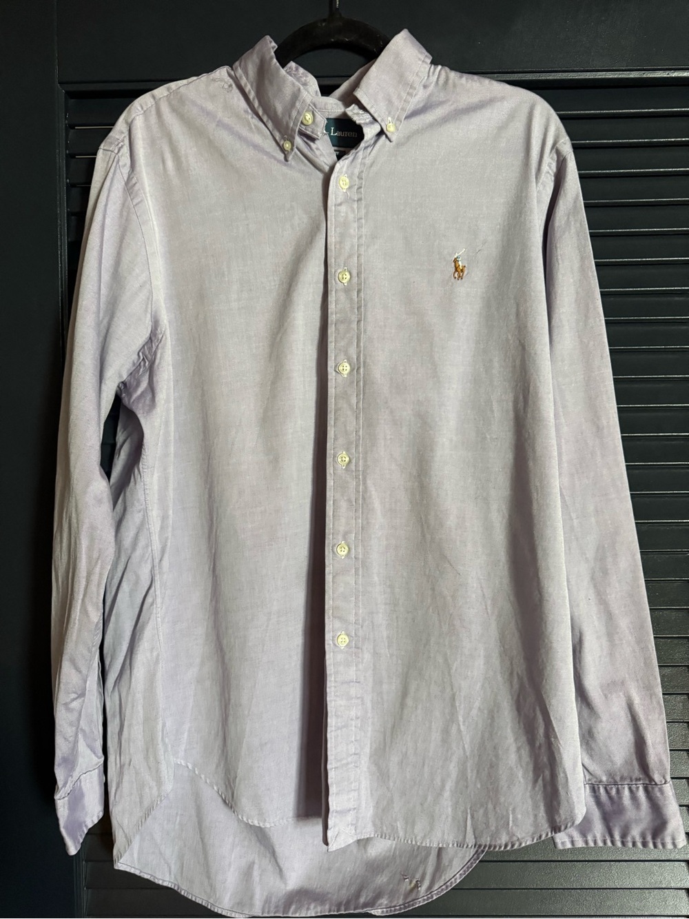 Ralph Lauren Men’s Lilac Classic Fit Button-Down Shirt 16 34/35